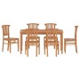 Garden dining set 7 pieces solid teak wood by vidaXL, Garden sets - Ref: Foro24-3155780, Price: 785,34 €, Discount: %