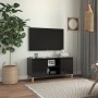 TV cabinet black pine wood legs with gloss 103.5x35x50 cm by vidaXL, TV Furniture - Ref: Foro24-805966, Price: 60,99 €, Disco...