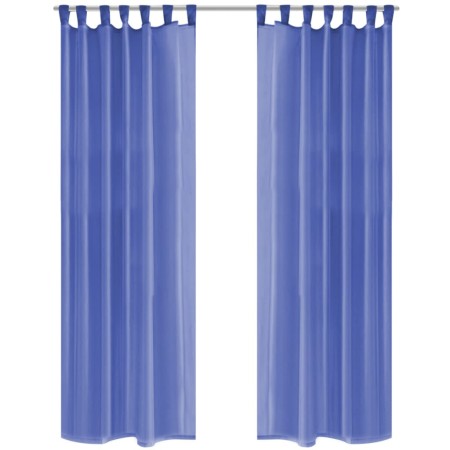 Cortinas de gasa 2 unidades 140x175 cm azul real de vidaXL, Cortinas y visillos - Ref: Foro24-132245, Precio: 19,87 €, Descue...