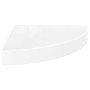 Glossy white MDF corner floating shelf 25x25x3.8 cm by vidaXL, Shelves and shelves - Ref: Foro24-323886, Price: 14,58 €, Disc...