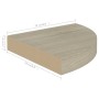 MDF oak color corner floating shelf 25x25x3.8 cm by vidaXL, Shelves and shelves - Ref: Foro24-323904, Price: 16,40 €, Discoun...