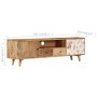 Solid mango wood TV cabinet 140x30x40 cm by vidaXL, TV Furniture - Ref: Foro24-249856, Price: 279,47 €, Discount: %