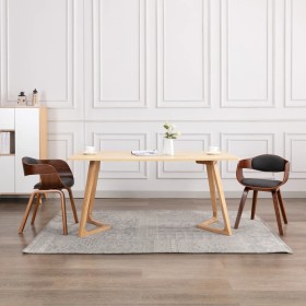 Dining chairs 2 units curved wood and gray fabric by vidaXL, dining chairs - Ref: Foro24-287389, Price: 273,31 €, Discount: %