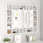 Mueble con espejo y LED blanco brillante 91x15x76,5 cm de vidaXL, Tocadores de baño - Ref: Foro24-808870, Precio: 98,51 €, De...