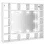 Mueble con espejo y LED blanco brillante 91x15x76,5 cm de vidaXL, Tocadores de baño - Ref: Foro24-808870, Precio: 98,51 €, De...