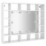 Mueble con espejo y LED blanco brillante 91x15x76,5 cm de vidaXL, Tocadores de baño - Ref: Foro24-808870, Precio: 98,51 €, De...