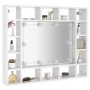 Mueble con espejo y LED blanco brillante 91x15x76,5 cm de vidaXL, Tocadores de baño - Ref: Foro24-808870, Precio: 98,51 €, De...