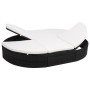 Garden lounger with black synthetic rattan cushions by vidaXL, Outdoor beds - Ref: Foro24-42940, Price: 292,32 €, Discount: %