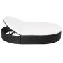 Garden lounger with black synthetic rattan cushions by vidaXL, Outdoor beds - Ref: Foro24-42940, Price: 292,32 €, Discount: %