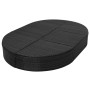 Garden lounger with black synthetic rattan cushions by vidaXL, Outdoor beds - Ref: Foro24-42940, Price: 292,32 €, Discount: %