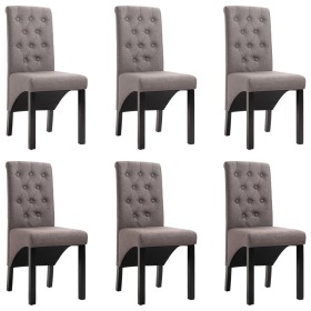 Sillas de comedor 6 unidades de tela gris taupe de vidaXL, Sillas de comedor - Ref: Foro24-276982, Precio: 541,99 €, Descuent...