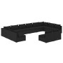 Set de muebles de jardín 12 pzas cojines ratán sintético negro de vidaXL, Conjuntos de jardín - Ref: Foro24-3102136, Precio: ...