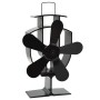 Heat Powered Stove Fan 5 Blades Black by vidaXL, Wood-burning fireplace fans - Ref: Foro24-51238, Price: 34,99 €, Discount: %