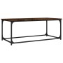 Smoked oak wood and iron coffee table 102x50x40 cm by vidaXL, Coffee table - Ref: Foro24-823299, Price: 54,99 €, Discount: %