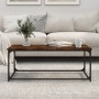 Smoked oak wood and iron coffee table 102x50x40 cm by vidaXL, Coffee table - Ref: Foro24-823299, Price: 54,99 €, Discount: %