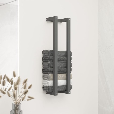 Solid gray pine wood towel rack 23x18x90 cm by vidaXL, Towel racks - Ref: Foro24-822399, Price: 33,99 €, Discount: %