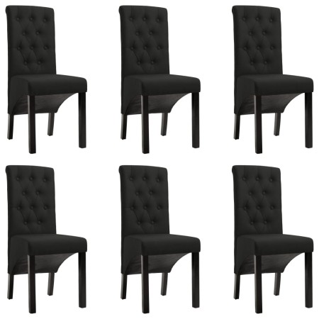 Dining chairs 6 units of black fabric by vidaXL, dining chairs - Ref: Foro24-276976, Price: 541,44 €, Discount: %