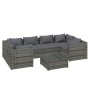 7-piece garden sofa set and gray synthetic rattan cushions by vidaXL, Garden sets - Ref: Foro24-3101949, Price: 656,30 €, Dis...