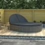 Lounger for 2 people with gray synthetic rattan cushions by vidaXL, Outdoor beds - Ref: Foro24-48127, Price: 391,92 €, Discou...