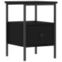 Engineered wood black bedside table 34x36x50 cm by vidaXL, Nightstands - Ref: Foro24-826043, Price: 41,03 €, Discount: %