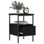 Engineered wood black bedside table 34x36x50 cm by vidaXL, Nightstands - Ref: Foro24-826043, Price: 41,03 €, Discount: %