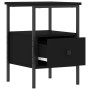 Engineered wood black bedside table 34x36x50 cm by vidaXL, Nightstands - Ref: Foro24-826043, Price: 41,03 €, Discount: %