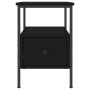 Engineered wood black bedside table 34x36x50 cm by vidaXL, Nightstands - Ref: Foro24-826043, Price: 41,03 €, Discount: %