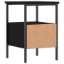 Engineered wood black bedside table 34x36x50 cm by vidaXL, Nightstands - Ref: Foro24-826043, Price: 41,03 €, Discount: %