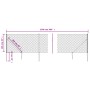 Wire fence with anchor spikes anthracite gray 1x25 m by vidaXL, fence panels - Ref: Foro24-153977, Price: 194,39 €, Discount: %