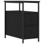 Black engineered wood nightstand 30x60x60 cm by vidaXL, Nightstands - Ref: Foro24-826063, Price: 69,25 €, Discount: %