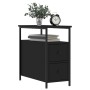 Black engineered wood nightstand 30x60x60 cm by vidaXL, Nightstands - Ref: Foro24-826063, Price: 69,25 €, Discount: %