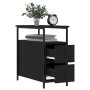 Black engineered wood nightstand 30x60x60 cm by vidaXL, Nightstands - Ref: Foro24-826063, Price: 69,25 €, Discount: %