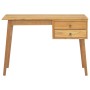 Desk with 2 drawers solid teak wood 110x52x75 cm by vidaXL, Desks - Ref: Foro24-340738, Price: 218,99 €, Discount: %