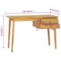 Desk with 2 drawers solid teak wood 110x52x75 cm by vidaXL, Desks - Ref: Foro24-340738, Price: 218,99 €, Discount: %