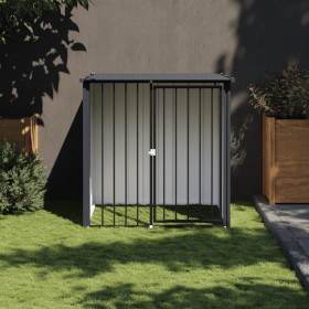 Caseta perros con tejado acero galvanizado negro 110x103x109 cm de vidaXL, Casetas para perros - Ref: Foro24-172347, Precio: ...