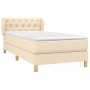 Cama box spring con colchón tela color crema 80x200 cm de vidaXL, Camas y somieres - Ref: Foro24-3127002, Precio: 283,99 €, D...