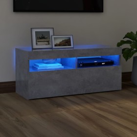 TV cabinet with LED lights concrete gray 90x35x40 cm by vidaXL, TV Furniture - Ref: Foro24-804386, Price: 51,74 €, Discount: %