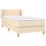 Box spring bed with cream fabric mattress 90x190 cm by vidaXL, Beds and slatted bases - Ref: Foro24-3126690, Price: 325,55 €,...