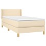 Cama box spring con colchón tela color crema 80x200 cm de vidaXL, Camas y somieres - Ref: Foro24-3130070, Precio: 269,55 €, D...