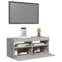 Mueble de TV con luces LED gris hormigón 90x35x40 cm de vidaXL, Muebles TV - Ref: Foro24-804386, Precio: 51,74 €, Descuento: %