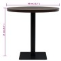 Mesa de bar bistró MDF y acero redonda fresno oscuro 80x75 cm de vidaXL, Mesas de cocina y de comedor - Ref: Foro24-245610, P...