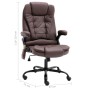 Dark Brown Faux Suede Leather Massage Office Chair by vidaXL, Office chairs - Ref: Foro24-20580, Price: 230,77 €, Discount: %