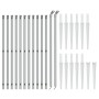 Wire fence with silver anchor spikes 0.8x25 m by vidaXL, fence panels - Ref: Foro24-154024, Price: 101,18 €, Discount: %