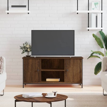 Oak brown plywood TV cabinet 100x40x50 cm by vidaXL, TV Furniture - Ref: Foro24-832767, Price: 68,99 €, Discount: %