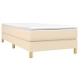 Cama box spring con colchón tela color crema 90x190 cm de vidaXL, Camas y somieres - Ref: Foro24-3144140, Precio: 280,02 €, D...