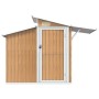 Brown galvanized steel garden shed 270x130x208.5 cm by vidaXL, Sheds - Ref: Foro24-316245, Price: 266,95 €, Discount: %