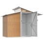 Brown galvanized steel garden shed 270x130x208.5 cm by vidaXL, Sheds - Ref: Foro24-316245, Price: 266,95 €, Discount: %