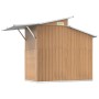 Brown galvanized steel garden shed 270x130x208.5 cm by vidaXL, Sheds - Ref: Foro24-316245, Price: 266,95 €, Discount: %