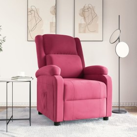 Red Velvet Recliner by vidaXL, Armchairs - Ref: Foro24-342404, Price: 223,04 €, Discount: %