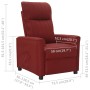 Red Fabric Recliner by vidaXL, Armchairs - Ref: Foro24-342256, Price: 171,99 €, Discount: %